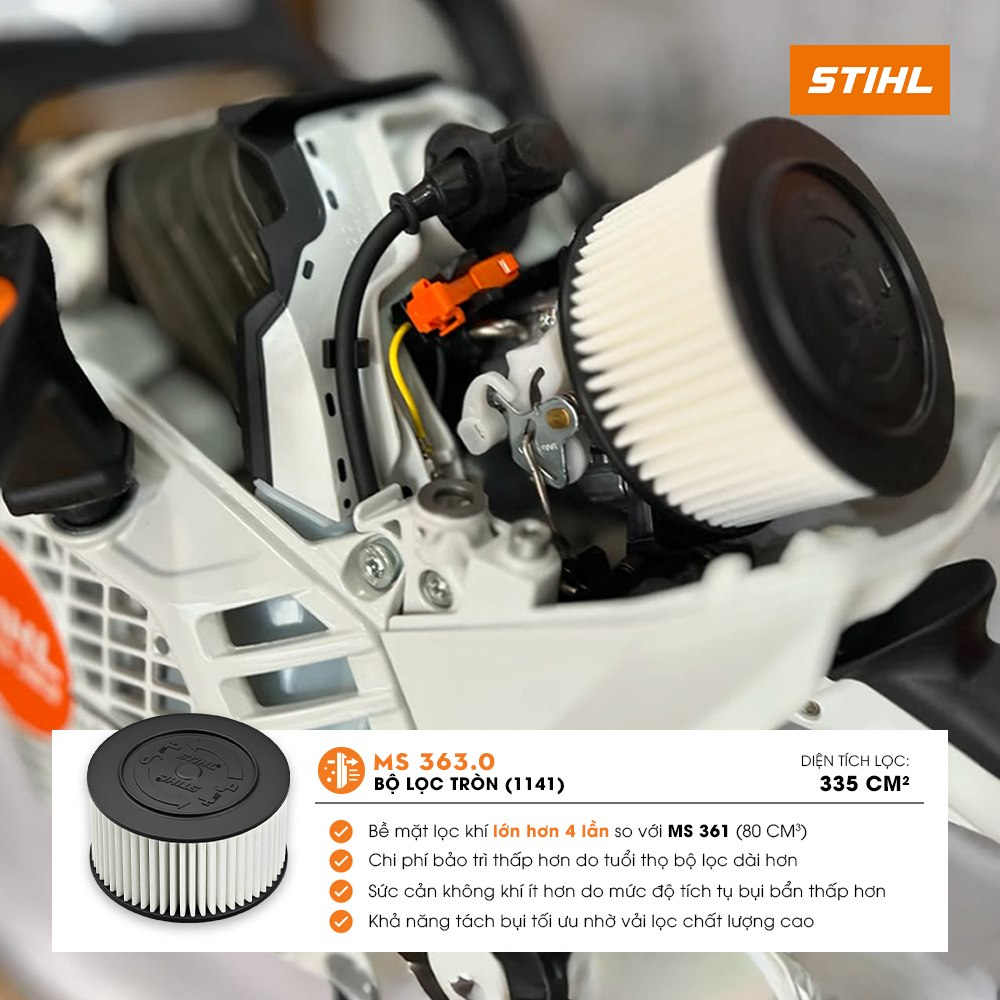 STIHL MS 363 bộ lọc