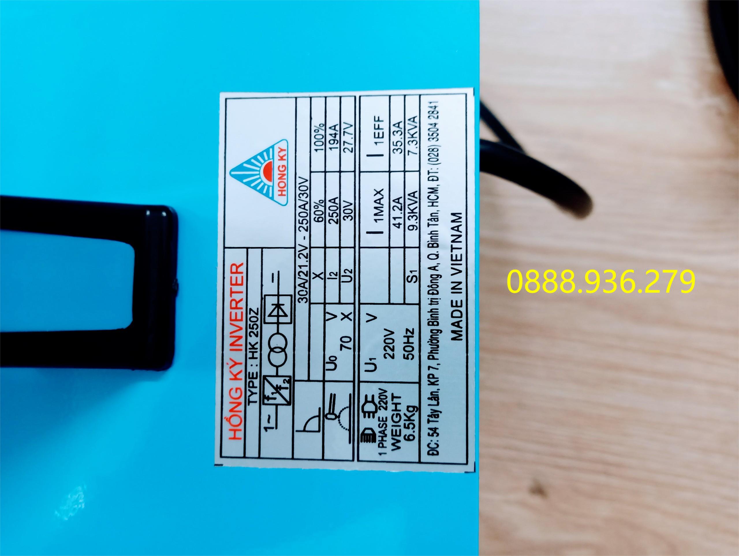 Máy hàn Hồng Ký HK250Z Eco 250A 220V gọn nhẹ