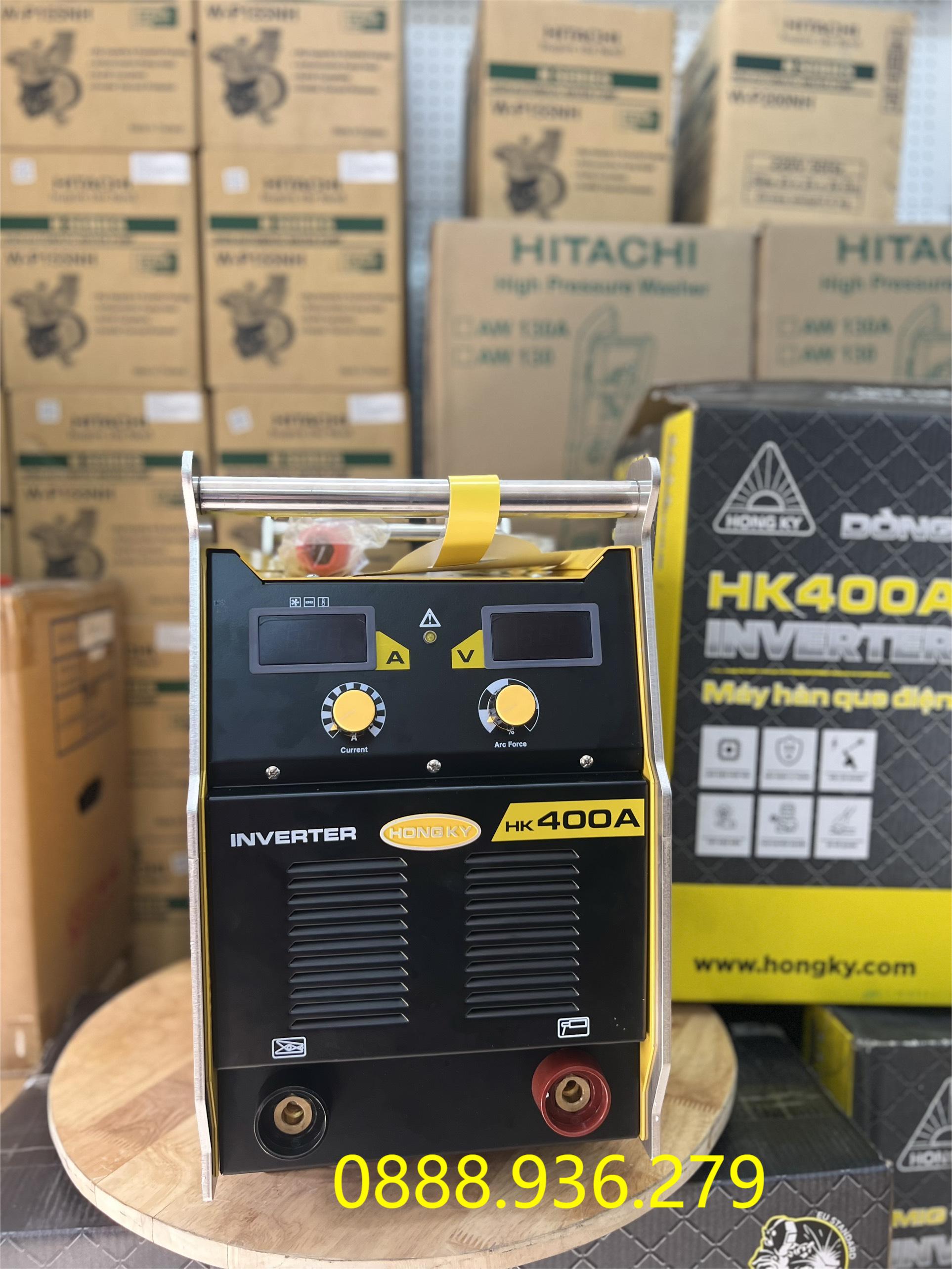 Máy hàn que điện tử Hồng Ký Inverter HK400A 400A chu kỳ 100%