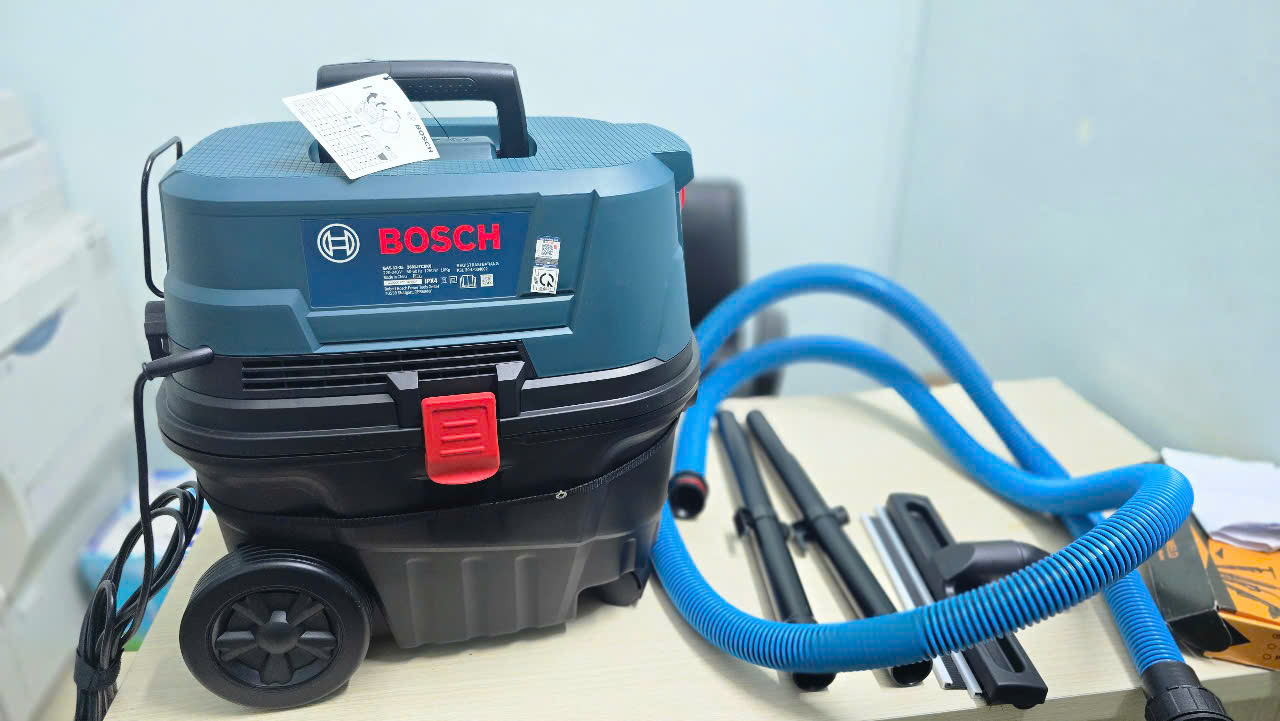 Máy hút bụi công nghiệp Bosch GAS 12-25 chính hãng – 1.200W, 26L, hút khô & ướt, lọc H13