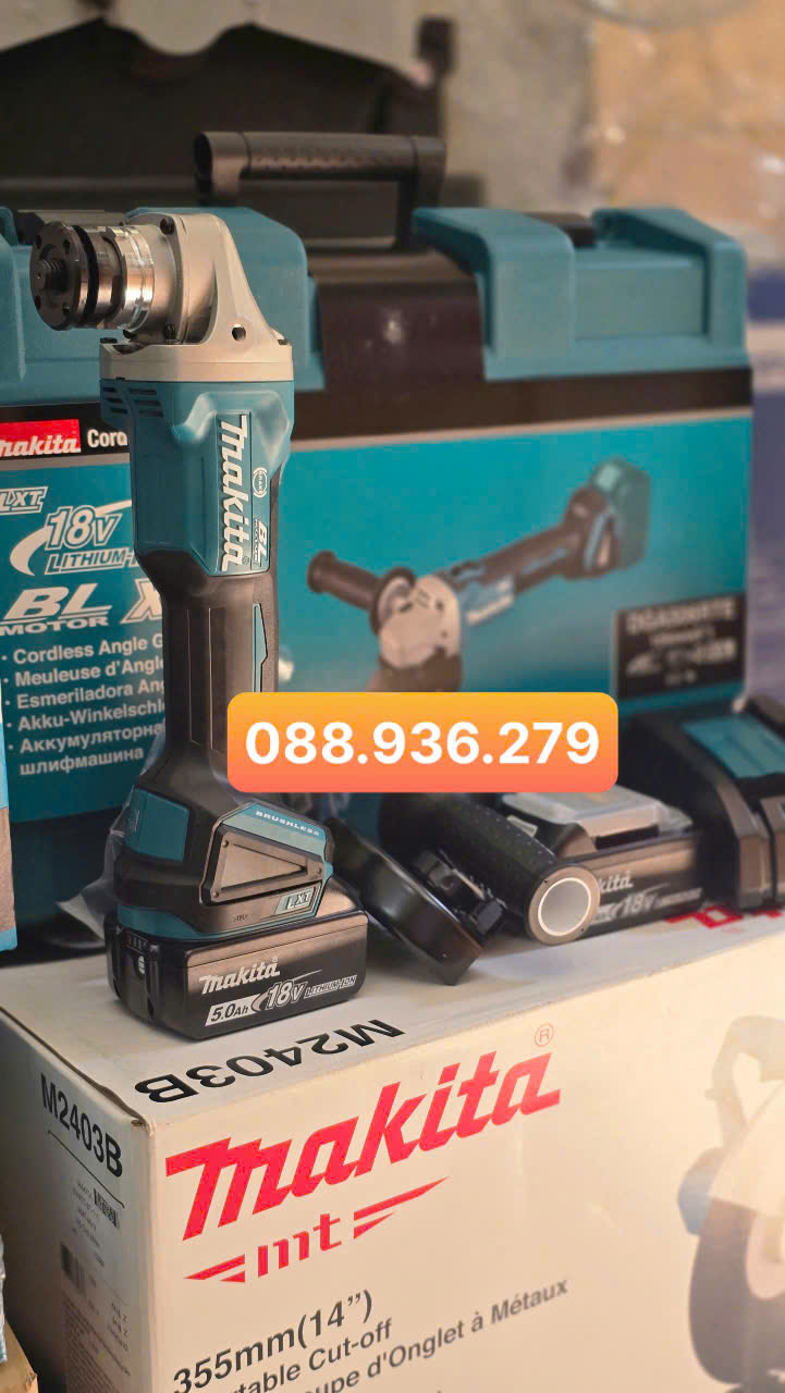 Máy mài góc Makita DGA506Z 18V LXT 125mm chính hãng – động cơ BL, công tắc trượt