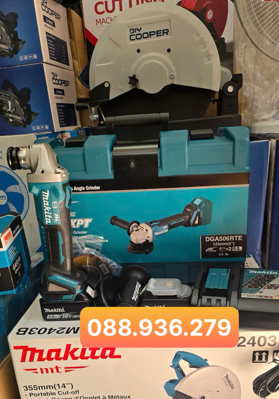 Phụ kiện Makita DGA506Z – chắn bảo vệ, tay cầm, khóa trục (tùy bộ)