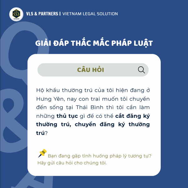 Quy trình và thủ tục Hủy đăng ký thường trú, chuyển đăng ký thường trú