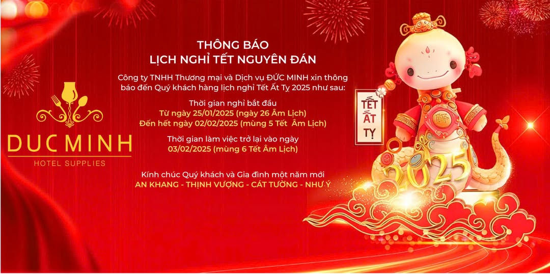 THÔNG BÁO LỊCH NGHỈ TẾT NGUYÊN ĐÁN 2025