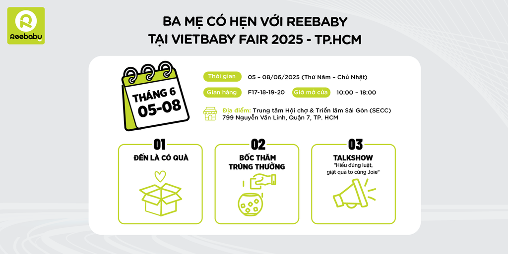 Reebaby chính thức tham dự sự kiện Vietbaby Fair 2025 tại TP.HCM