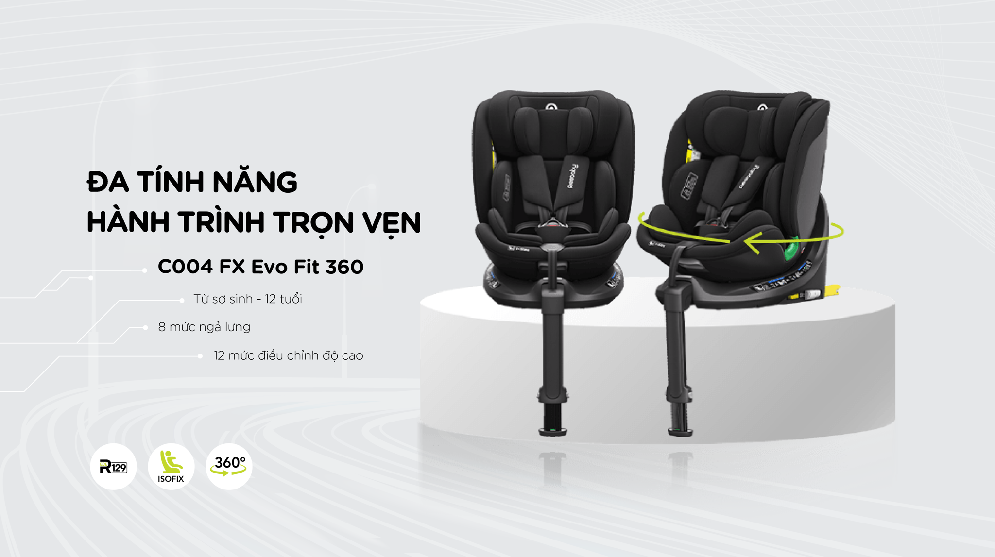 Ghế ngồi ô tô trẻ em Reebaby chính thức