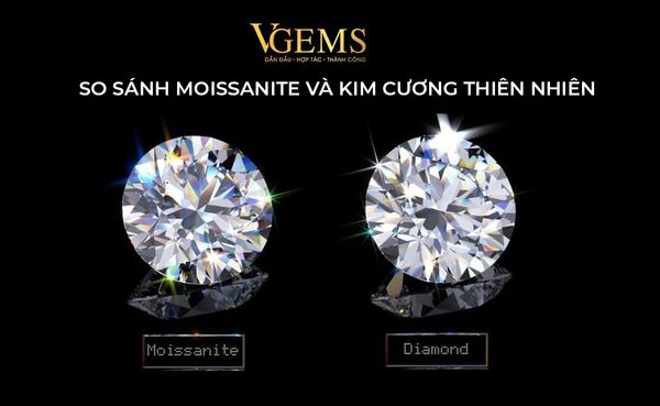 5 ĐIỂM KHÁC BIỆT GIỮA MOISSANITE VÀ KIM CƯƠNG THIÊN NHIÊN