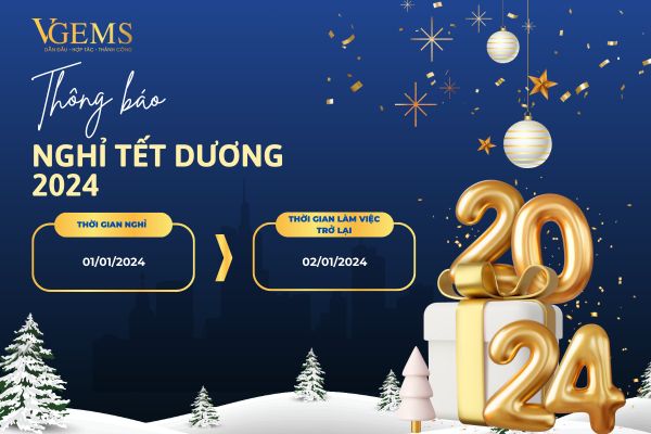VGEMS THÔNG BÁO NGHỈ TẾT DƯƠNG LỊCH 2024