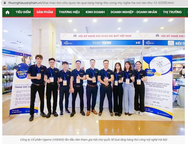(thuonghieusanpham.vn) - Vgems tham gia Hội chợ quốc tế Quà tặng hàng mỹ nghệ Hà Nội lần thứ 12