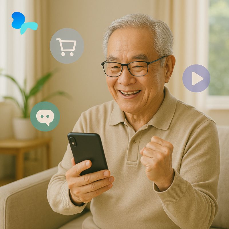 Người Già Trong Thời Đại Số: Làm Chủ Smartphone Không Còn Là Điều Xa Vời