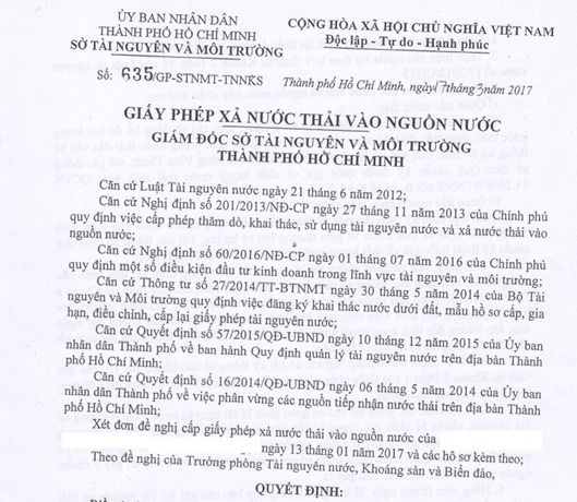 Hình ảnh minh họa Giấy phép xả thải vào nguồn nước