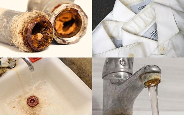 Nước nhiễm sắt ảnh hưởng đến thiết bị và đường ống