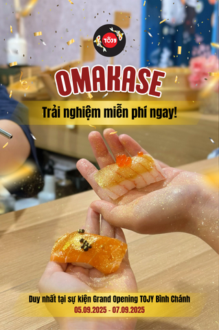✨GRAND OPENING – SUSHI CHAY TOJY BÌNH CHÁNH COMING✨