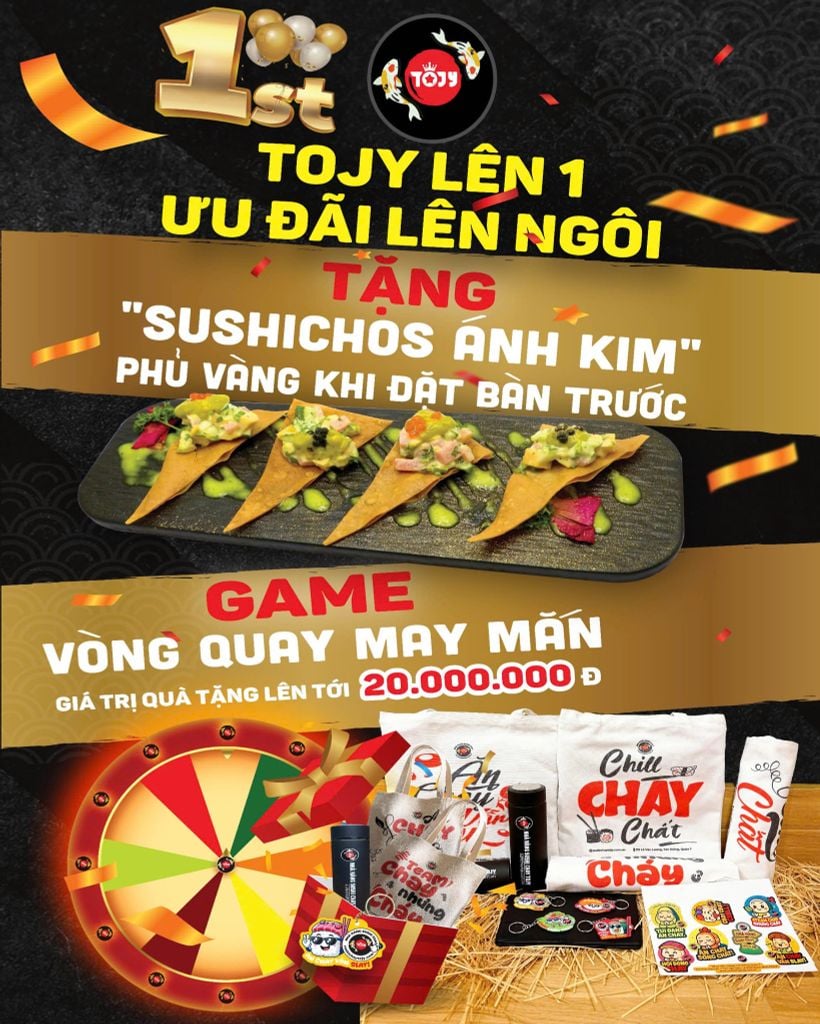 MỪNG TOJY LÊN 1 - GIVEAWAY BỘ QUÀ TẶNG TRỊ GIÁ 20.000.000 Đ