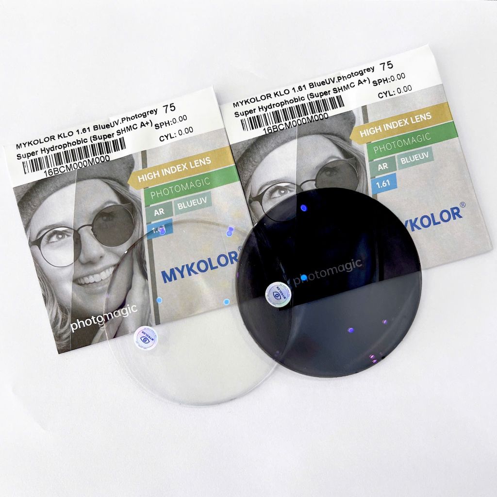 MYKOLOR KLO_1.61 BLUEUV.PHOTOGREY – TRÒNG KÍNH ĐỔI MÀU CAO CẤP CHO ĐÔI MẮT HIỆN ĐẠI