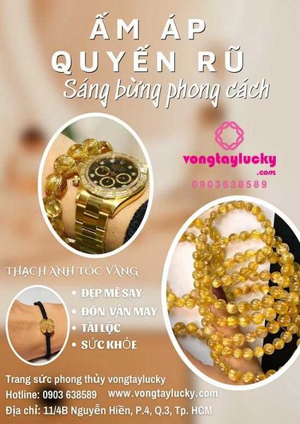 Thạch Anh tóc vàng là gì? Tại sao có thể khai mở vận mai, Đẹp ấm áp quyến rũ và hợp mệnh gì?