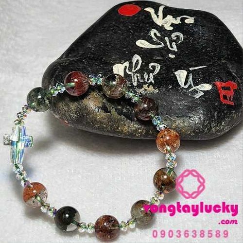 chuỗi mân côi, chuỗi mân côi đá thạch anh, chuỗi mân côi đeo tay, kinh mân côi, vòng tay hộ mệnh, phụ kiện công giáo