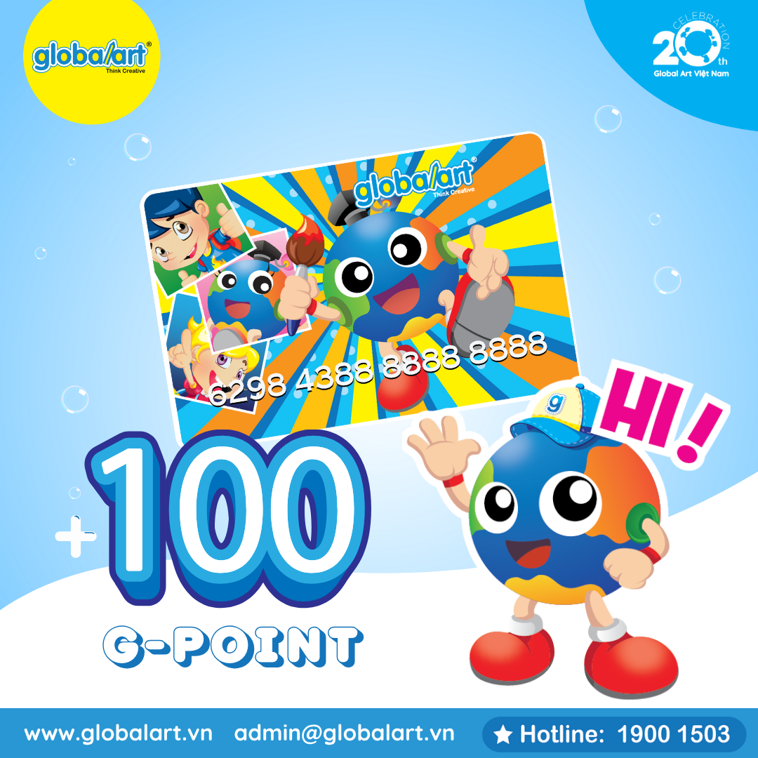 THẺ HỌC VIÊN GLOBAL ART – “CHIẾC CHÌA KHÓA QUYỀN NĂNG” CHO CÁC BÉ 🎫✨