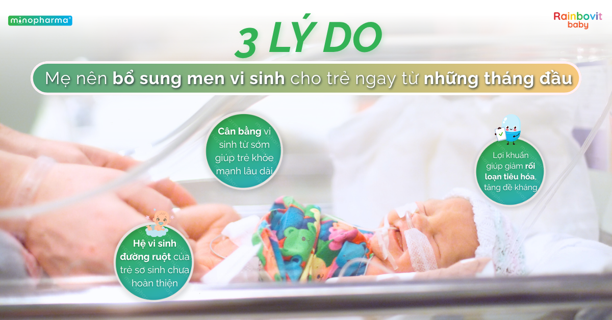 Đừng để hệ tiêu hóa của bé bị bỏ lỡ “giai đoạn vàng” – Mẹ nên chọn men vi sinh đúng ngay từ đầu