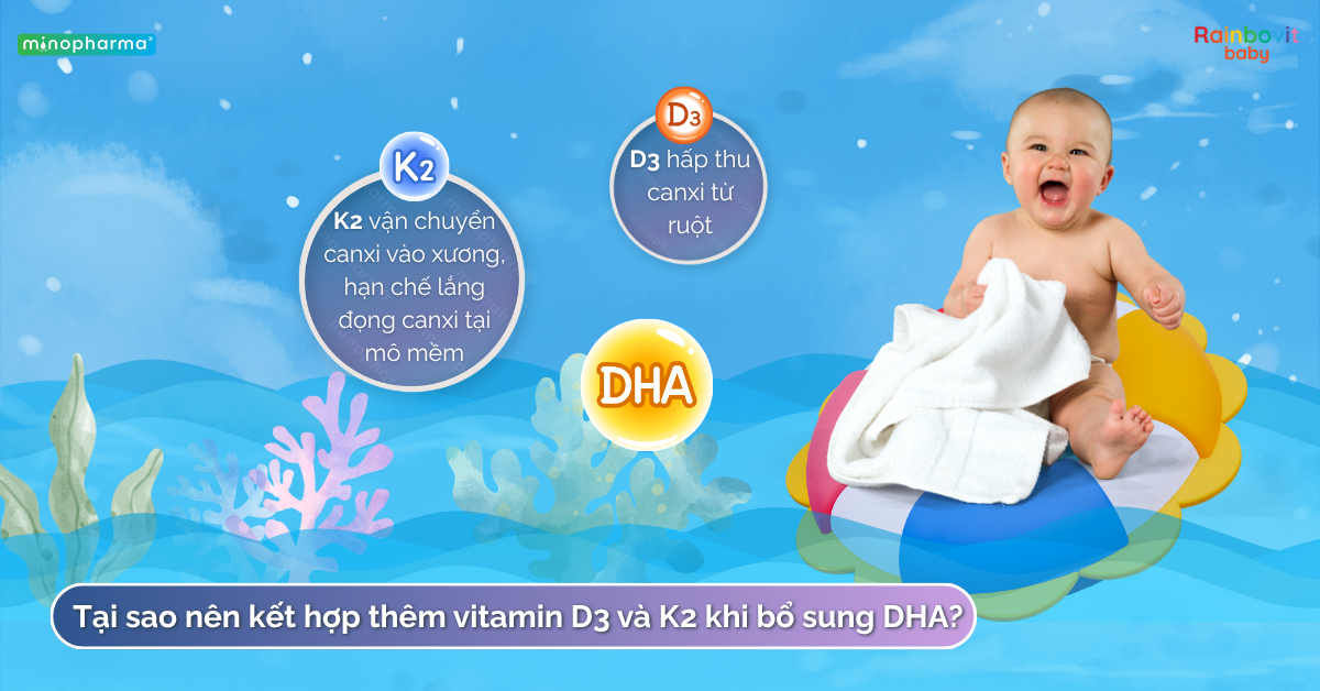 Bổ não - Sáng mắt - Chắc xương: Cần gì hơn một sản phẩm DHA + K2 + D3 cho bé yêu?