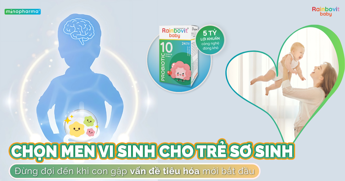 Đừng để hệ tiêu hóa của bé bị bỏ lỡ “giai đoạn vàng” – Mẹ nên chọn men vi sinh đúng ngay từ đầu