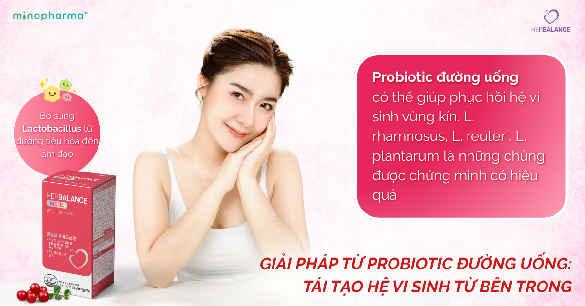 Viêm âm đạo tái phát: Hậu quả của hệ vi sinh mất cân bằng và thiếu Lactobacillus