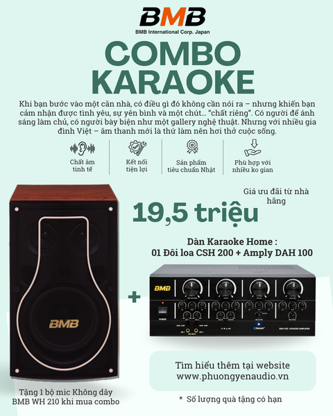 Combo karaoke BMB Home – Hàng Nhật chính hãng, bền, dễ dùng