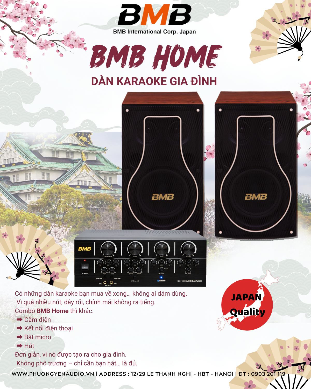 Combo karaoke BMB chính hãng Nhật Bản – Chất lượng xứng tầm