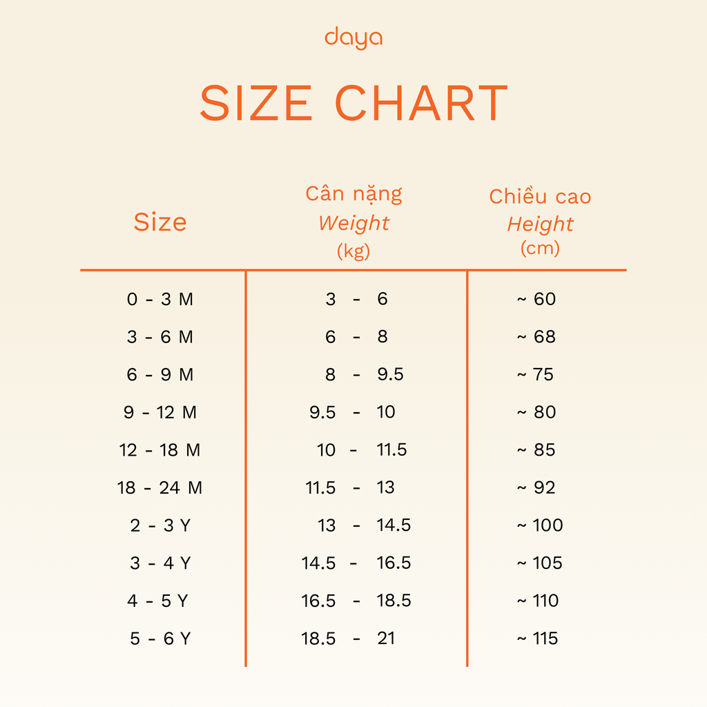 SIZE GUIDE | Bảng size