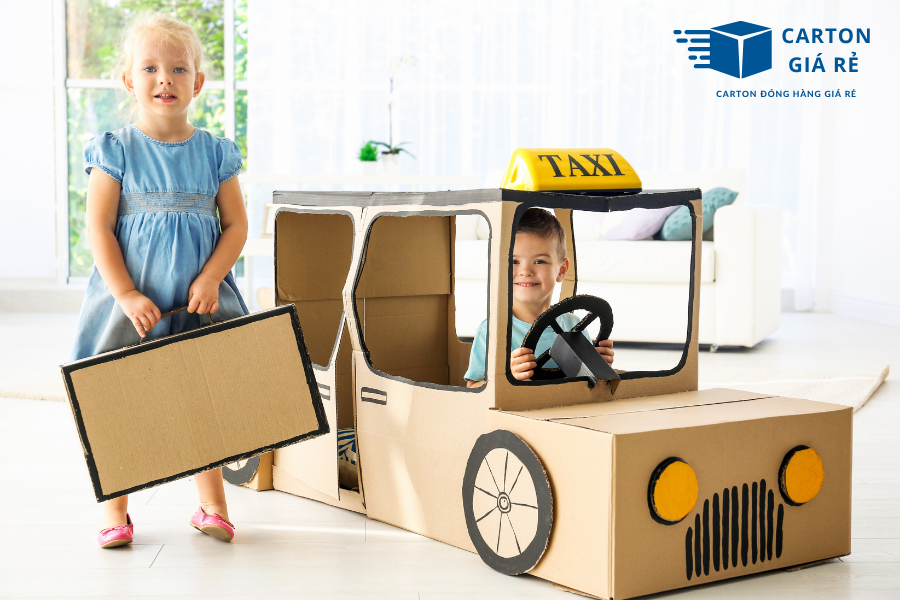 Hộp Carton Và Góc Sáng Tạo Trang Trí Dành Cho Bé Yêu