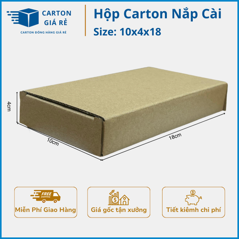 Hộp carton nắp đối 10x4x18