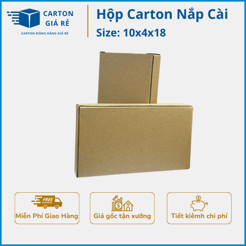 Hộp carton nắp đối 10x4x18