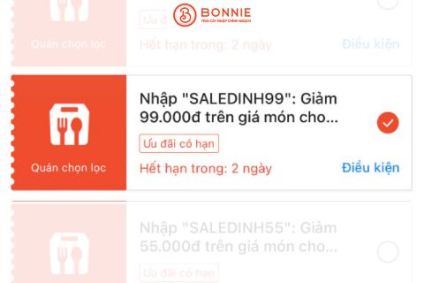 Bonnie Fruit x ShopeeFood: Voucher thả ga – Giảm tới 99K