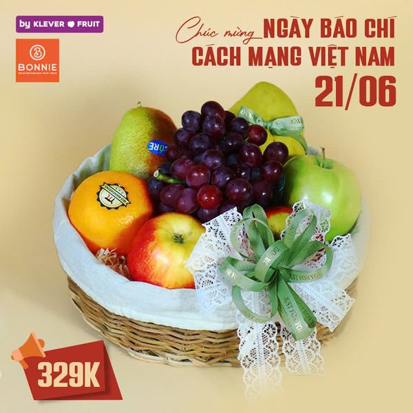 Giỏ Quà Báo Chí Việt Nam 21/6 - 04 - Bonnie Fruit