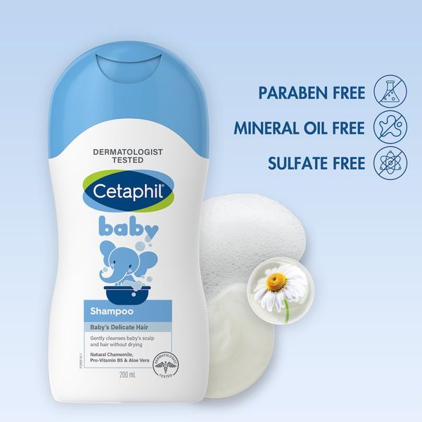 Dầu gội Cetaphil Baby Shampoo 200ml cho bé dịu lành (mọi độ tuổi)