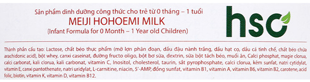 Sữa bột nội địa Nhật Meiji Hohoemi Milk 800g (0 - 12 tháng)
