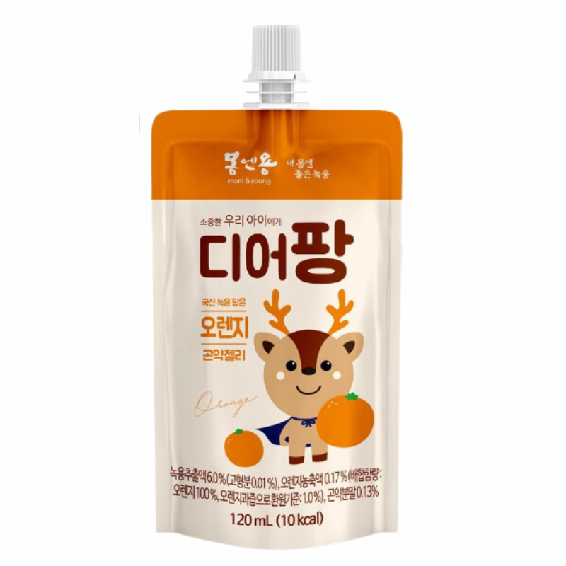 Nước Thạch Gạc Hươu Non Deer Pang Vị Cam 120 ml (từ 1 tuổi) Hàn Quốc