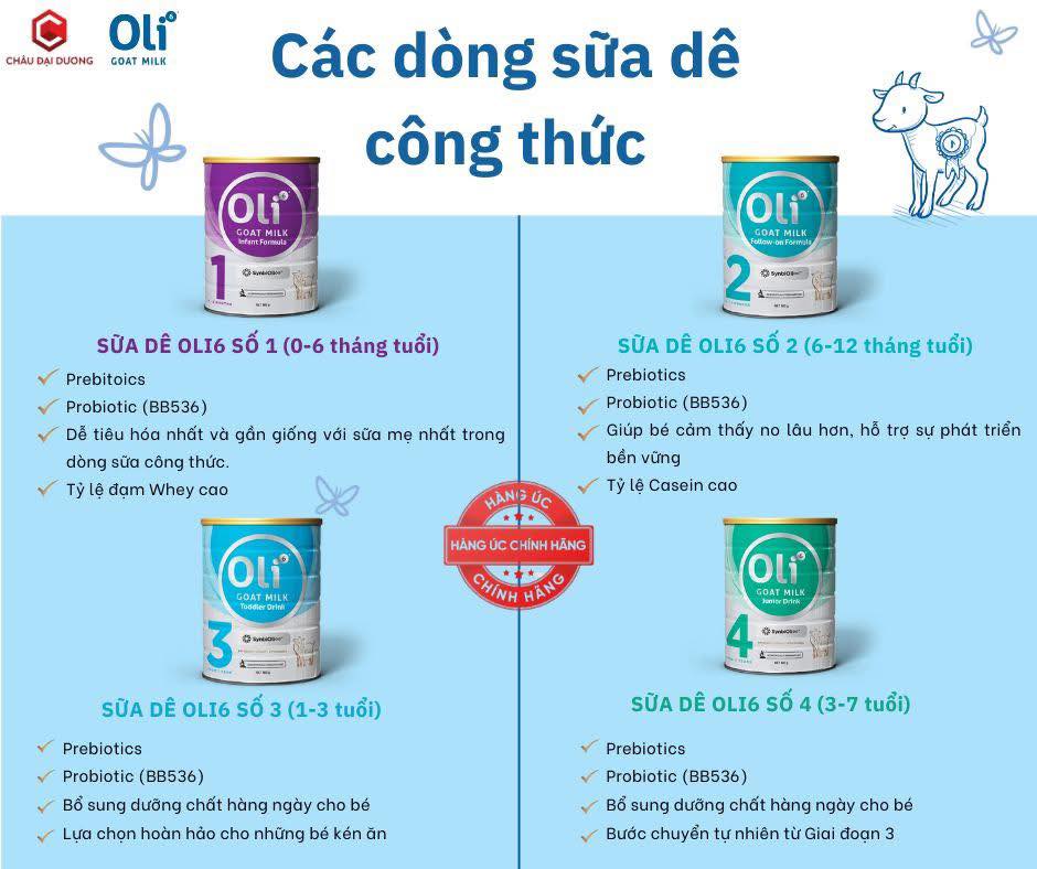 Sữa dê Oli6 số 1 800g (0 - 6 tháng) Goat Milk Infant