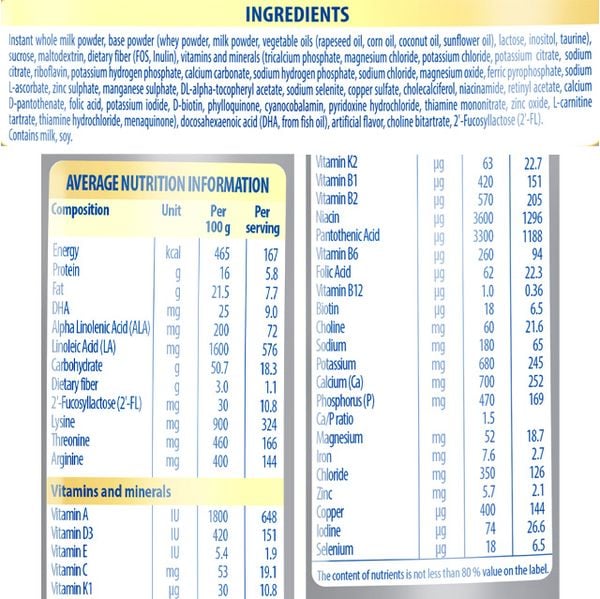 Sữa bột Nutifood GrowPLUS+ bạc 1+ hương vani 800g (1 - 2 tuổi)