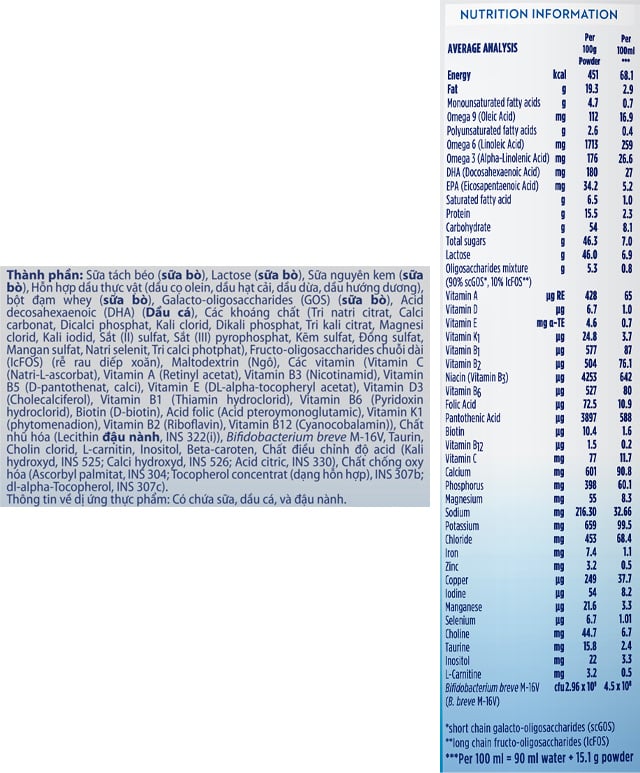 Sữa bột Aptamil Profutura Cesarbiotik số 2 800g (1 - 2 tuổi)