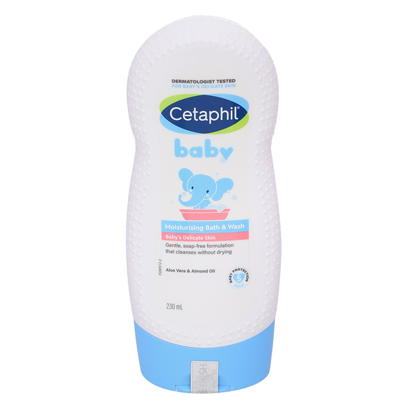 Sữa tắm Cetaphil Baby Moisturizing Bath & Wash hương dịu nhẹ 230 ml cho bé (mọi độ tuổi)