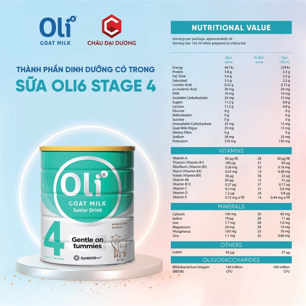 số 4 dành cho trẻ từ 3 tuổi Goat Milk Junior Drink 800g