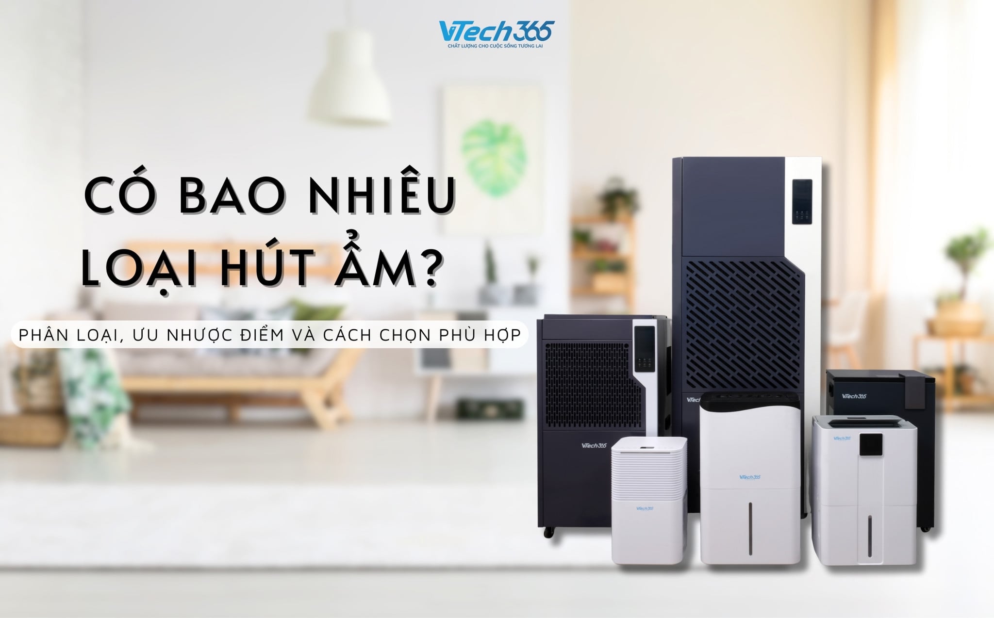 Có bao nhiêu loại hút ẩm? Phân loại, ưu nhược điểm và cách chọn phù hợp