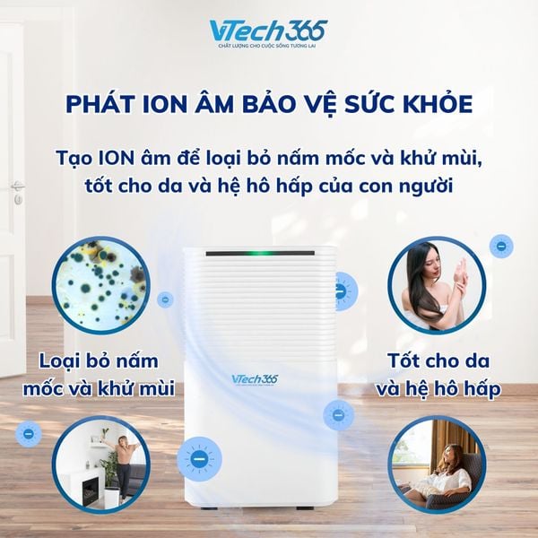 Máy hút ẩm công suất 12L/ngày - thương hiệu VTech365