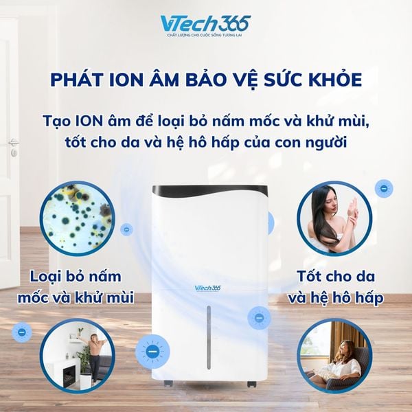 Máy hút ẩm công suất 50L/ngày - thương hiệu VTech365