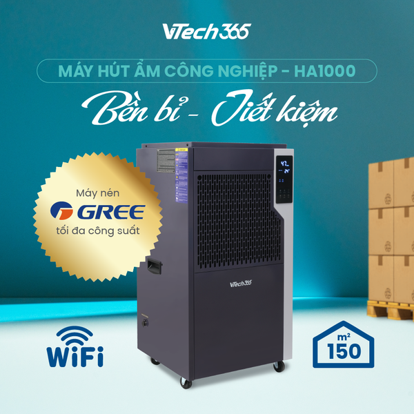Máy hút ẩm công suất 100L/ngày - thương hiệu VTech365
