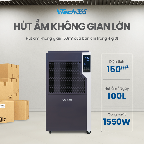 Máy hút ẩm công suất 100L/ngày - thương hiệu VTech365