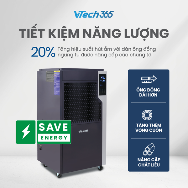 Máy hút ẩm công suất 100L/ngày - thương hiệu VTech365