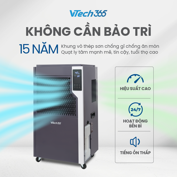Máy hút ẩm công suất 100L/ngày - thương hiệu VTech365