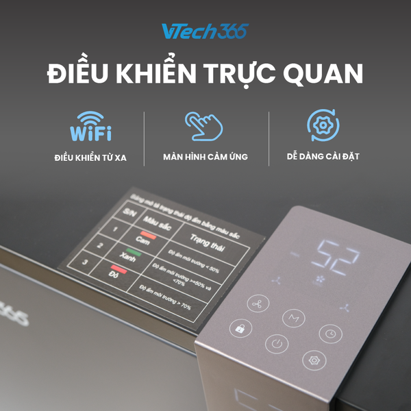 Máy hút ẩm công suất 60L/ngày - thương hiệu VTech365